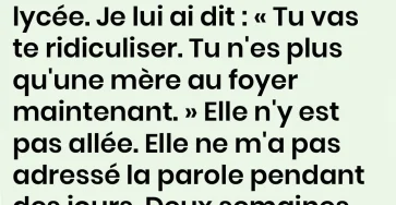 Jai traite ma femme de simple mere au foyer et je lai empechee daller a ses retrouvailles puis un colis est arrive qui ma laisse sans voix.jpg