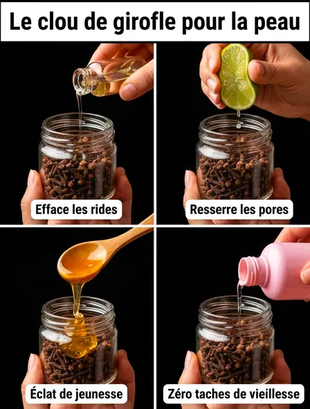 Bienfaits du clou de girofle pour la peau huile de clou de girofle gel de clou de girofle et glacons au clou de girofle.jpg